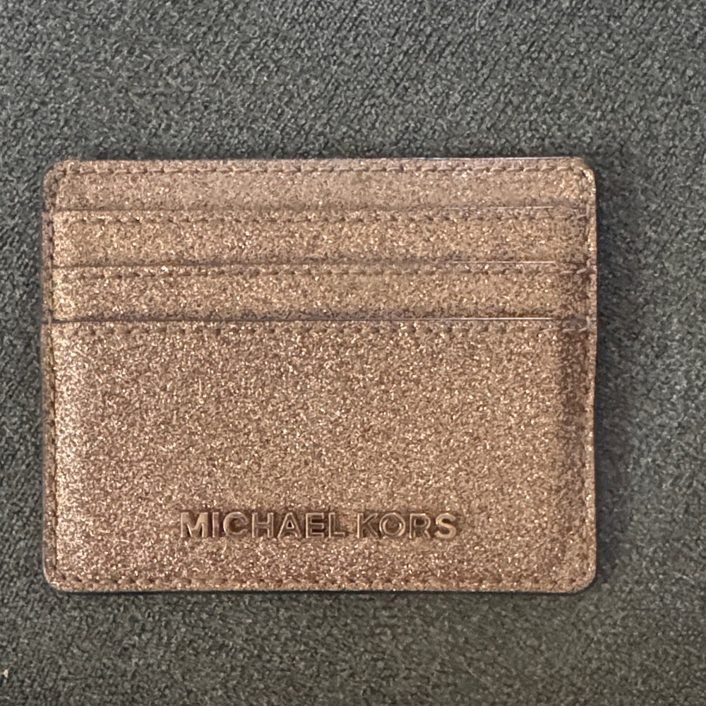 Michael Kors Metallic Pink Card Holder